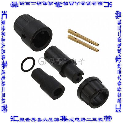 16280-2SG-315 圆形连接器2POS插头母插口压接镀金自由悬挂