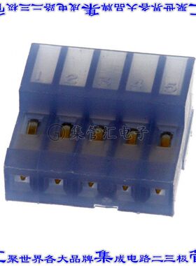 3-641239-5 矩形连接器5POS插座2.54mm母插口蓝色IDC镀金自由悬挂