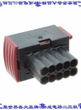 1-967240-1 矩形连接器外壳10POS插座2排5mm母形插口黑色自由悬挂