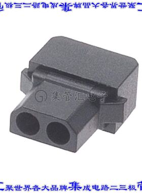 M80-1010298S 矩形连接器外壳2POS插座2mm母形插口黑色自由悬挂