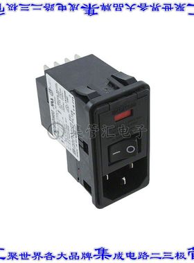 5-6609951-9 电源接入连接器3POS插座公插片模块IEC320-C14面板安