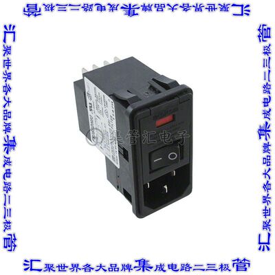 5-6609951-9 电源接入连接器3POS插座公插片模块IEC320-C14面板安