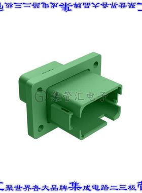 AT04-12PC-BL04 矩形连接器外壳12POS插座2排公形引脚绿色面板安