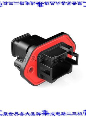 AT04-08PB-PM16 矩形连接器外壳8POS插座2排公形引脚黑色面板安装