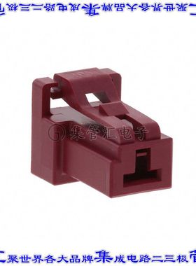 DF60A-1S-10.16C(15) 矩形连接器外壳1POS插座母形插口红色自由悬