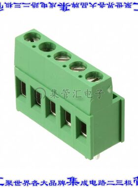 282857-5 线对板连接器5POS接线端子5.08mm通孔水平带板