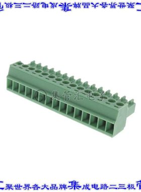 1840492 端子块连接器15POS插头母插口3.5mm绿色自由悬挂