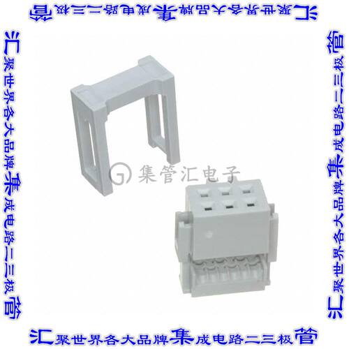 71600-206LF 矩形连接器6POS插座2排2.54mm母插口灰色IDC镀金自由