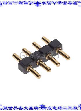 800-10-004-10-004000 针座连接器4POS接头2.54mm公形插针通孔直