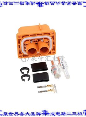 ELRA2U16 矩形连接器2POS插座16mm公引脚橙色压接面板安装