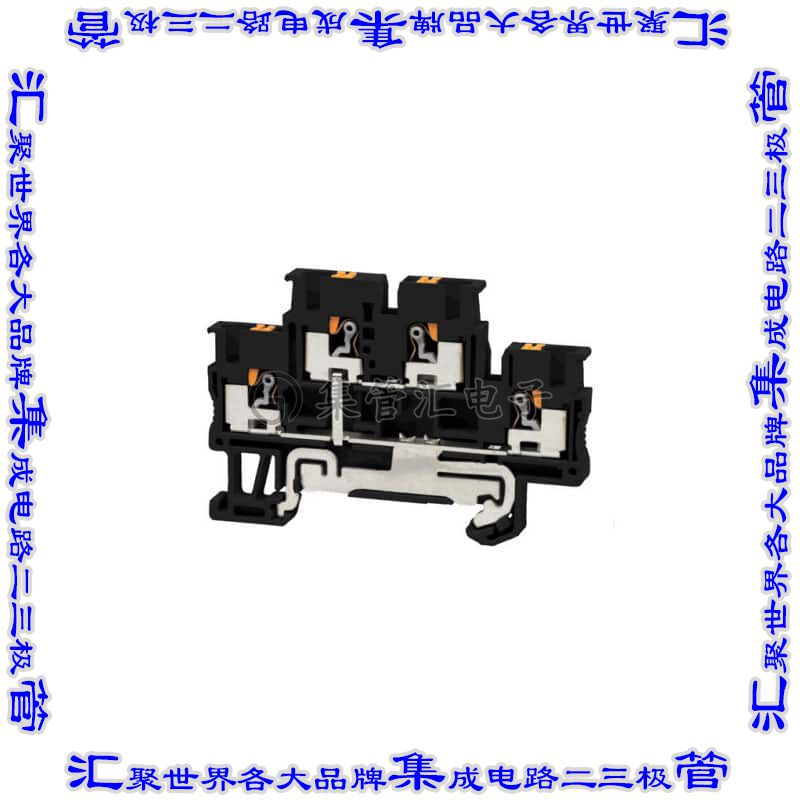 TBDR-13-25-BK 端子块连接器4POS接地地面5.2mm黑色12-26AWG
