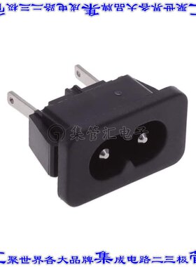 6163.0016 电源接入连接器2POS插座公形引脚IEC320-C8面板安装卡