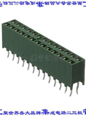 1-215309-3 针座连接器26POS插座2排2.54mm母形插口通孔直针镀金