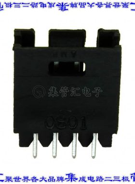 5-103080-2 针座连接器4POS接头2.54mm公形插针通孔直针锡