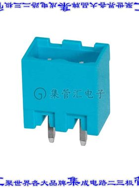 TBP01R2-508-02BE 端子块连接器2POS接头公引脚带罩5.08mm蓝色垂