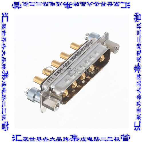 DBMN-5H5P-N-K87 连接器5(电源)插头公引脚D-Sub组合式面板安装通