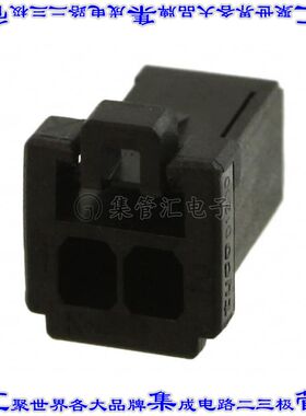 1-1871465-2 矩形连接器外壳2POS插座2.5mm母形插口黑色自由悬挂