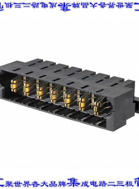 6450833-7 背板连接器7POS接头公型刀片3mm板边缘通孔直角黑色