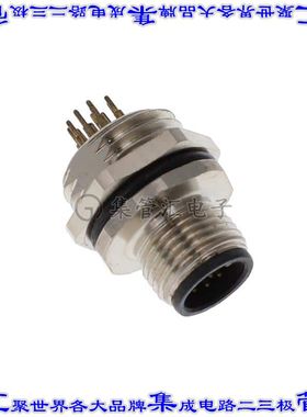 ALBKM12-FMBR12-S0 圆形连接器12POS插座公形引脚焊接面板安装通