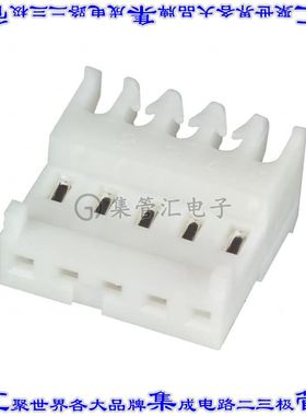 3-644563-5 矩形连接器5POS插座2.54mm母插口白色IDC锡自由悬挂直