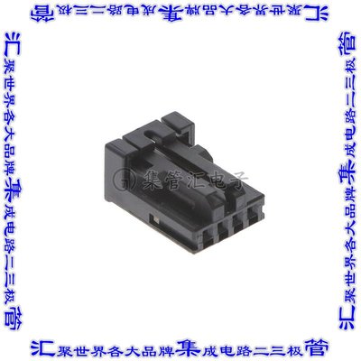 936119-1 矩形连接器外壳4POS插座2.54mm母形插口黑色自由悬挂