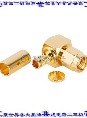 132235RP 同轴连接器RP-SMA插头母形插口焊接50欧姆自由悬挂直角
