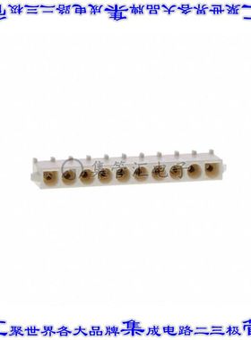 826852-3 针座连接器10POS插座6.35mm母形插口通孔直针锡