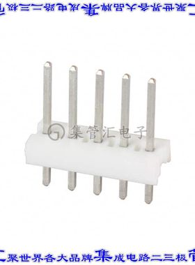 640452-5 针座连接器5POS接头2.54mm公形插针通孔直针锡