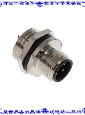 ALBKM12-FMBR4-SL 圆形连接器4POS插座公形引脚焊杯面板安装