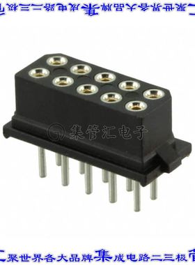 M80-8871001 针座连接器10POS插座2排2mm母形插口通孔直针镀金