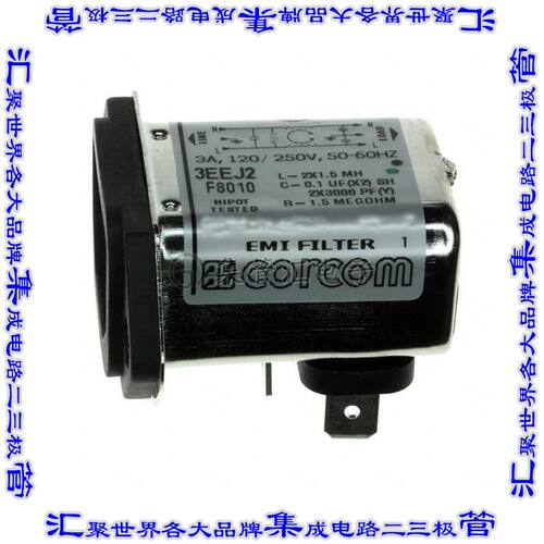 3EEJ2 电源接入连接器3POS插座公型片状插脚IEC320-C14面板安装法
