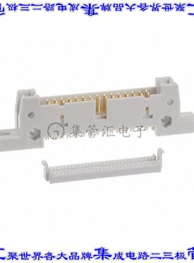 AWH 30G-E202-IDC 矩形连接器30POS接头2排2.54mm公引脚灰色IDC镀