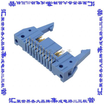 2-5499345-4 针座连接器20POS接头2排2.54mm公形插针通孔直角镀金