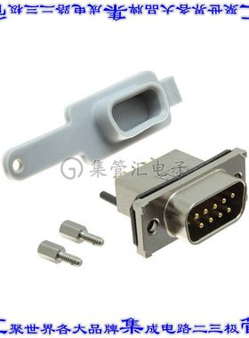 MDBE09PE760 连接器9POS插头公引脚2排D-Sub面板安装通孔