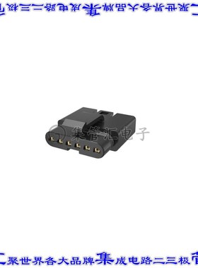 FLHS6300 矩形连接器6POS插座2.5mm母插口黑色压接锡自由悬挂