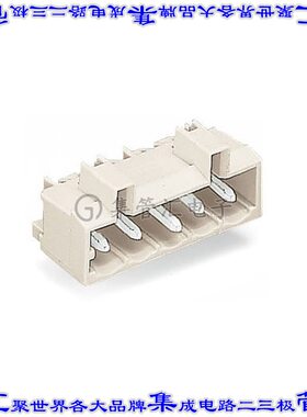 721-438/001-000 端子块连接器8POS接头公引脚带罩5mm灰色90DEG通