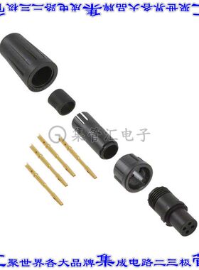 EN2C4F22G3 圆形连接器4POS插头母插口压接或焊杯镀金自由悬挂