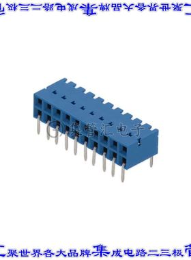 89883-310LF 针座连接器20POS插座2排2.54mm母形插口通孔直角镀金