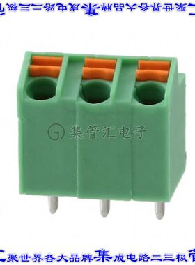 1752117 线对板连接器3POS接线端子3.5mm通孔25角度带板