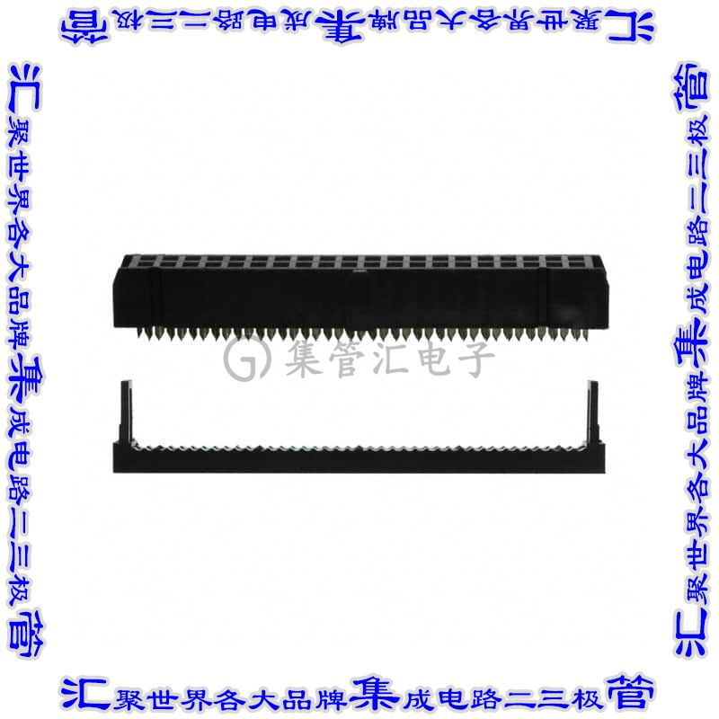 SFH210-PPPC-D20-ID-BK 矩形连接器40POS接头2排2.54mm母插口黑色