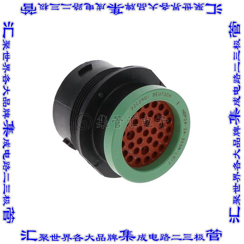 HDP24-24-35SN-L017 圆形连接器35POS插座外壳用于母插口黑色面板