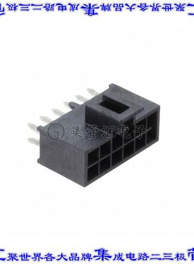 1053101212 针座连接器12POS接头2排2.5mm公形插针通孔直针镀金