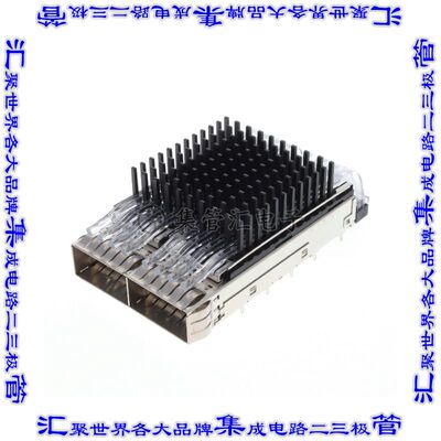 4-2170808-6 插拔式连接器外壳成组(1 x 2)QSFP28通孔直角压配