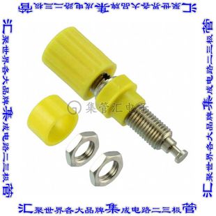 KNURLED 接插件连接器CONN POST YELLOW BIND CT2232