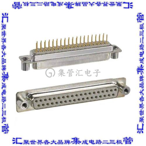172-037-213R051 连接器37POS插座母插口2排D-Sub面板安装通孔