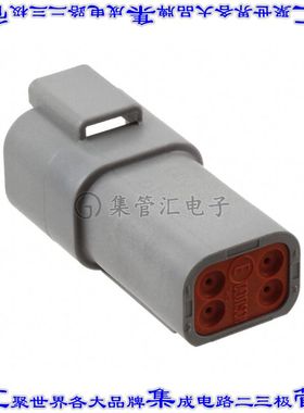 DT04-4P-C015 矩形连接器外壳4POS插座2排公形引脚灰色自由悬挂