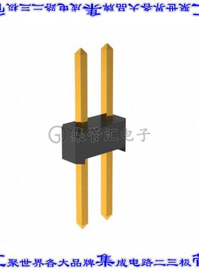 PRPC001DABN-RC 针座连接器2POS分离式2排公形插针通孔直针镀金