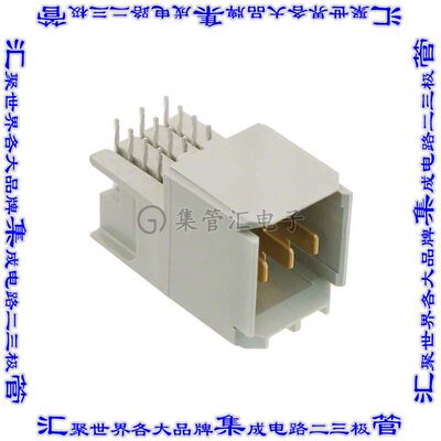 5223961-1 背板连接器3POS接头公型刀片板边缘通孔直角灰色