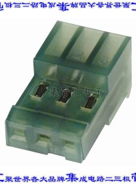 3-641537-3 矩形连接器3POS插座2.54mm母插口绿色IDC锡自由悬挂直