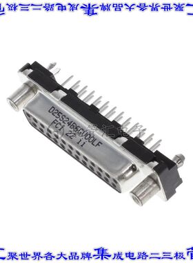 D25S24B6GV00LF 连接器25POS插座母插口2排D-Sub通孔